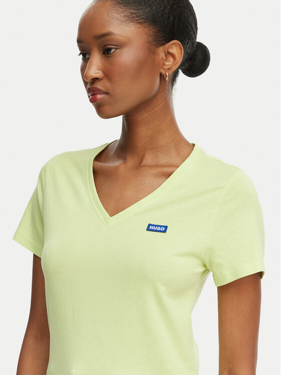 HUGO HUGO T-shirt Classic 50513667 Svijetlo zelena Slim Fit