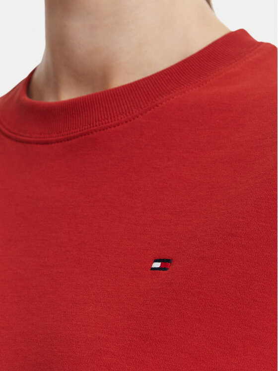 Tommy Hilfiger Tommy Hilfiger Bluzka WW0WW51740 Czerwony ciemny Relaxed Fit