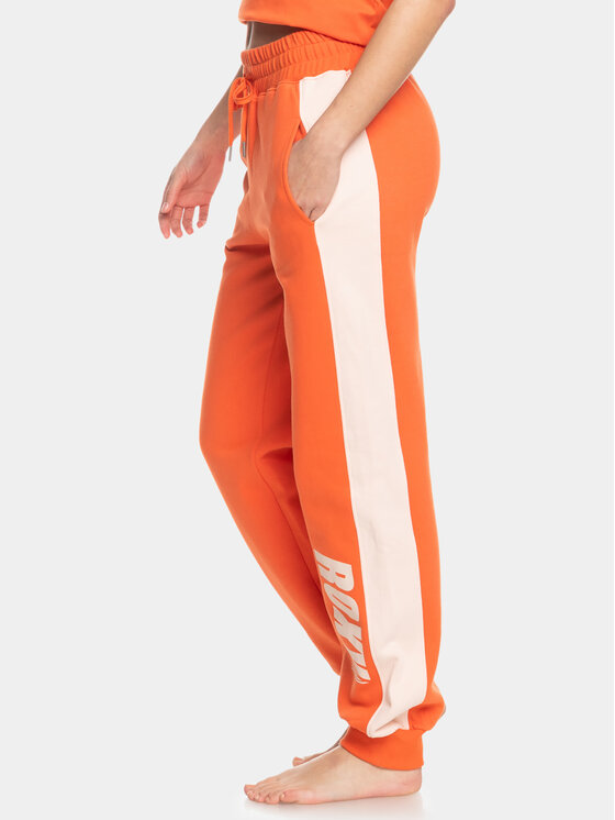 Roxy Roxy Teplákové nohavice Ess Nrj Cbk Jog Otlr ERJFB03366 Oranžová Regular Fit