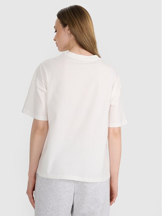 4F 4F T-shirt 4FRSS25TTSHF2692-11S Bianco Oversize