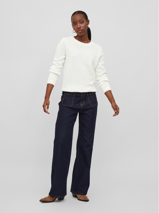 Vila Pulover Dalo 14082767 Alb Regular Fit