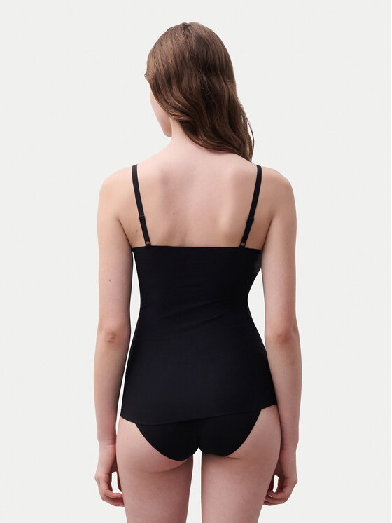 Chantelle Chantelle Marškinėliai Soft Stretch C10620 Juoda Slim Fit