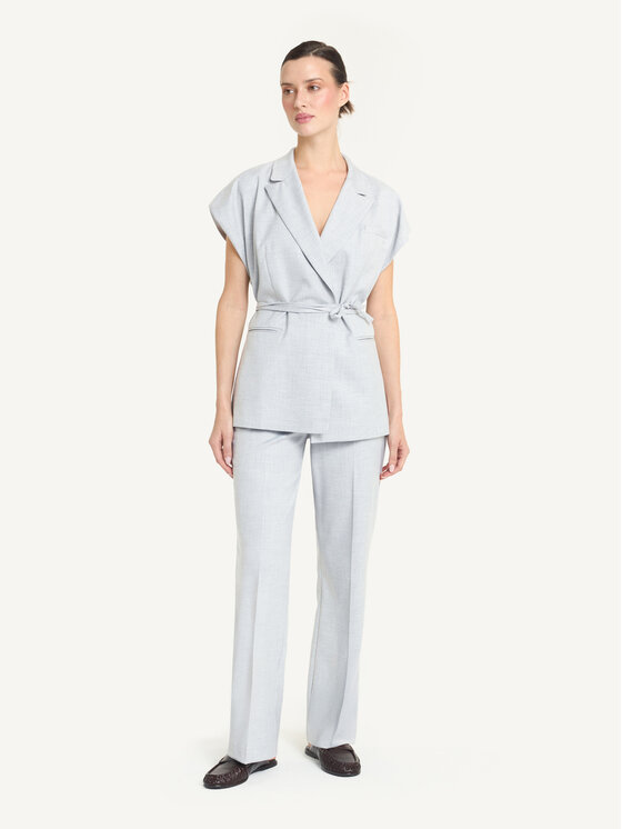 KMX KMX Kamizelka 193080020 Szary Fitted Fit