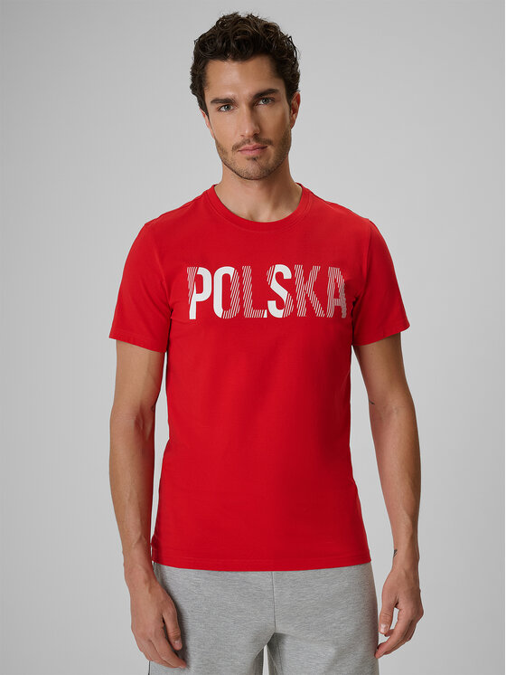 4F 4F T-Shirt STREFA KIBICA Czerwony Regular Fit
