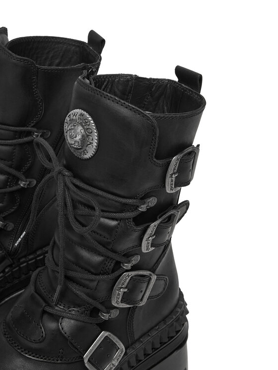 NEW ROCK NEW ROCK Schnürschuhe M-WALL373-S15 Schwarz
