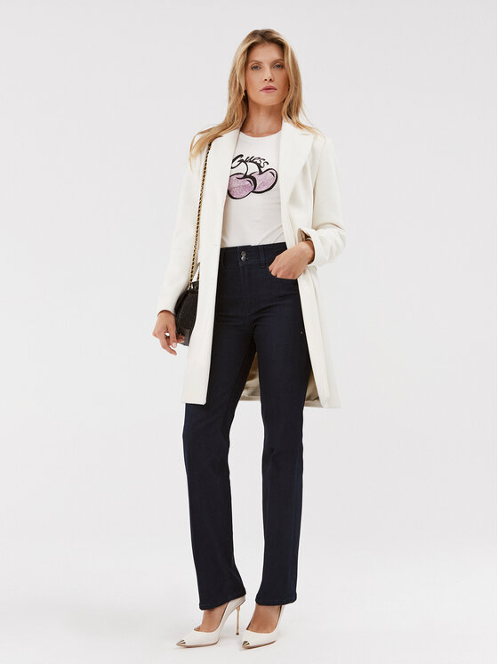 Guess Guess Тишърт W3BI16 KA0Q1 Екрю Slim Fit