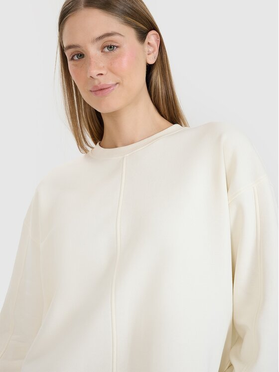 4F 4F Bluza 4FWSS25TSWSF1543-11S Biały Oversize
