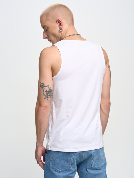BIG STAR BIG STAR Top dero_101 Biały Slim Fit