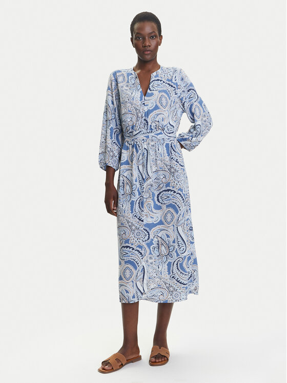 Olsen Olsen Rochie tip cămașă 13002020 Albastru Regular Fit