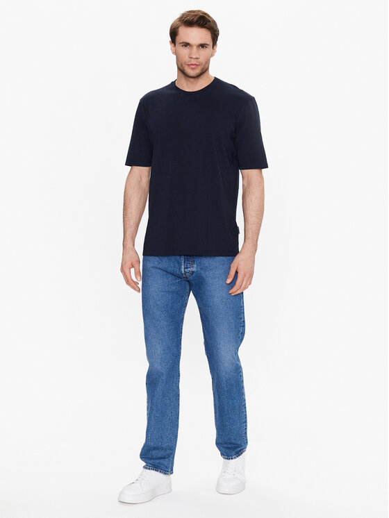Sisley Sisley T-krekls 3I1XS101J Tumši zils Regular Fit