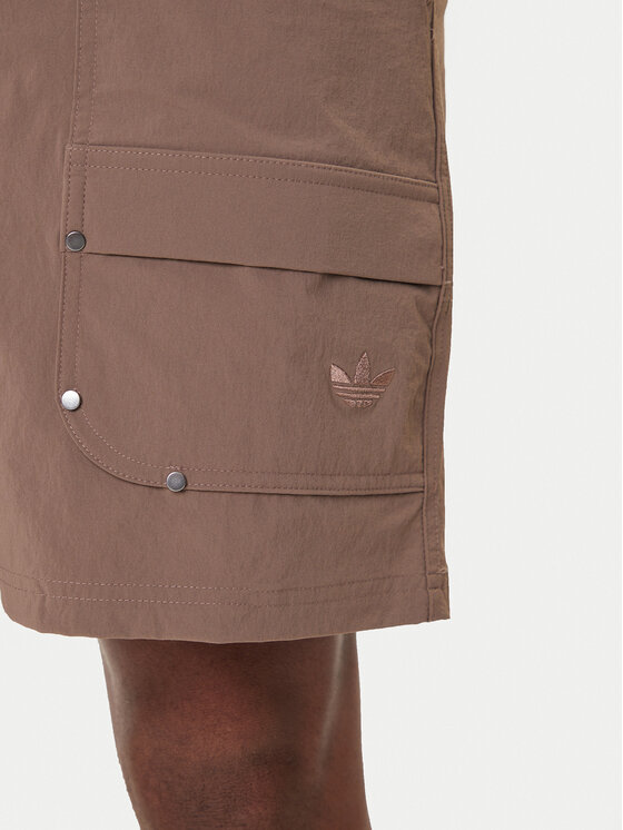 adidas adidas Szorty materiałowe Premium Essentials Utility Cargo JW1081 Brązowy Loose Fit