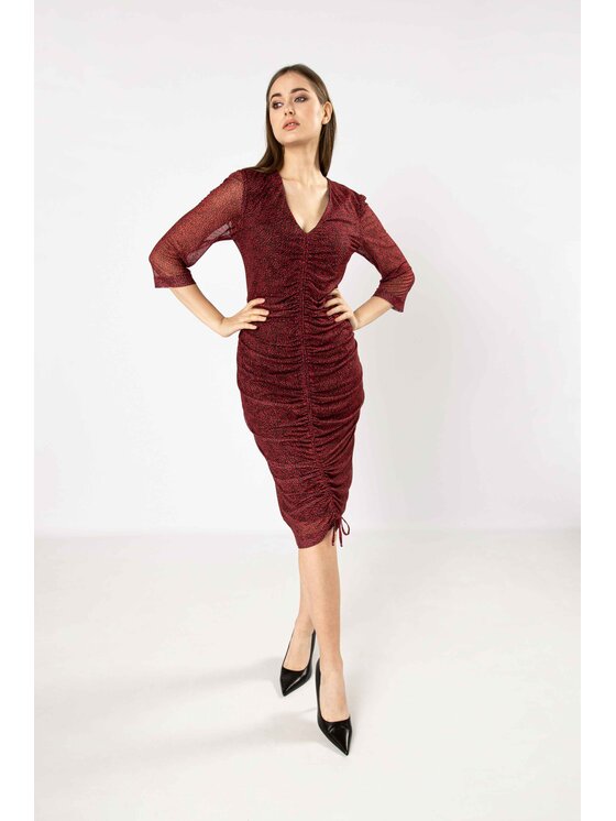 QUIOSQUE QUIOSQUE Každodenné šaty REDPANTER DRESS TEST Červená Regular Fit