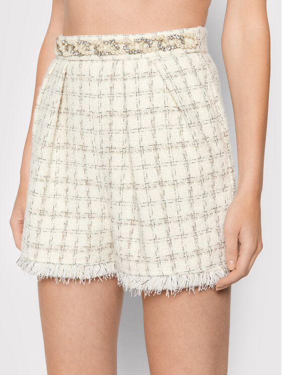 Elisabetta Franchi Elisabetta Franchi Шорти от плат SH-005-16E2-V320 Бял Regular Fit