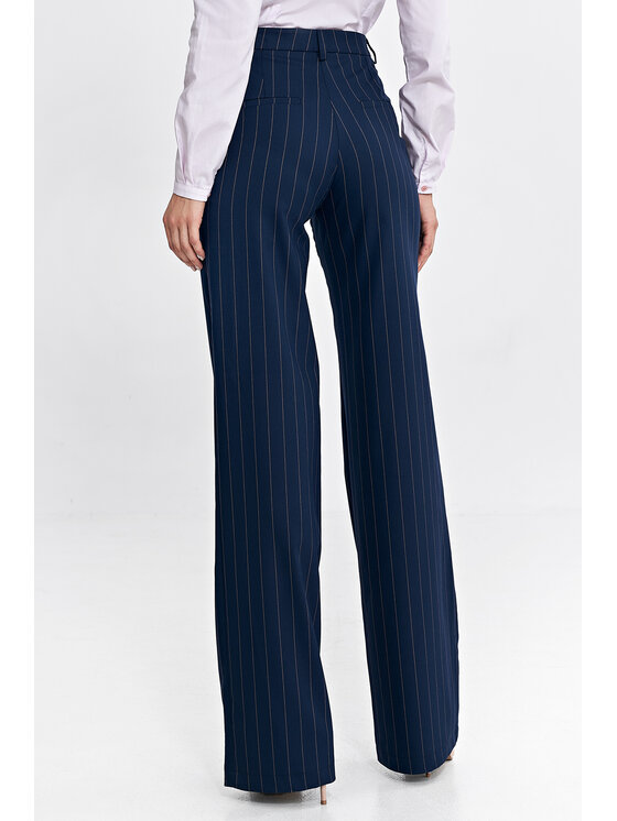 NIFE NIFE Spodnie damskie SD103 Granatowy Regular Fit