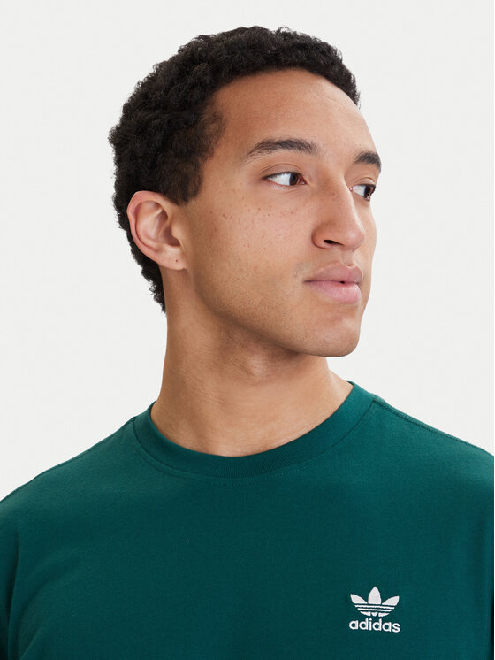adidas adidas Тишърт Trefoil Essentials KD1323 Зелен Regular Fit