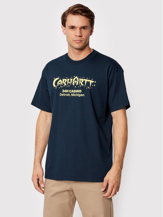Carhartt WIP Carhartt WIP Tricou Casino I030171 Bleumarin Loose Fit