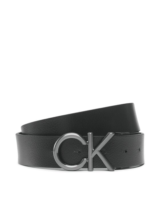 Calvin Klein Vīriešu josta Adj/Rev Ck Metal Bombe Pb 35mm K50K510354 Melns