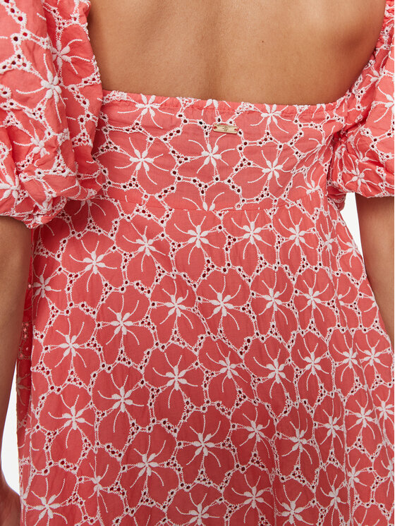 Fracomina Fracomina Sommerkleid FS24SD1009W40401 Korallenfarben Regular Fit