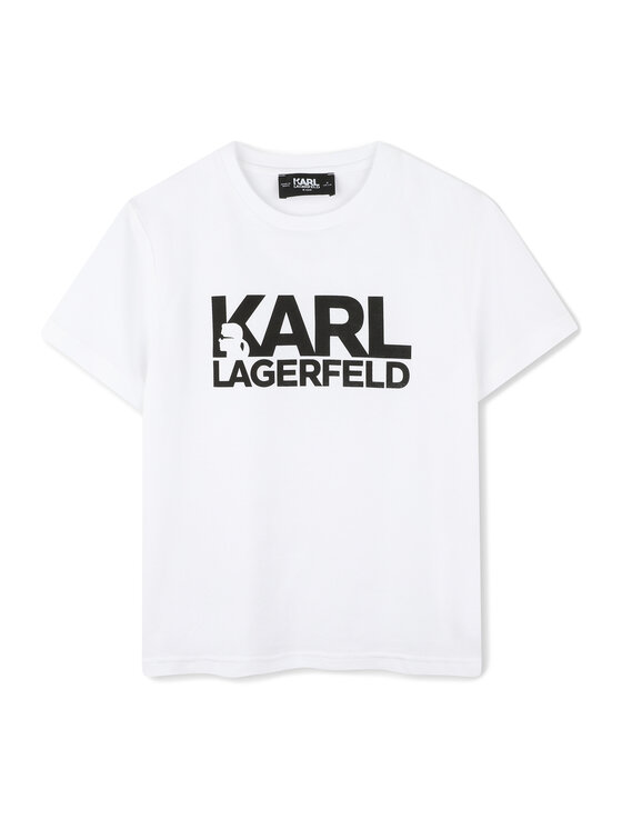Karl Lagerfeld Kids Karl Lagerfeld Kids Tricou Z30435 D Alb Regular Fit