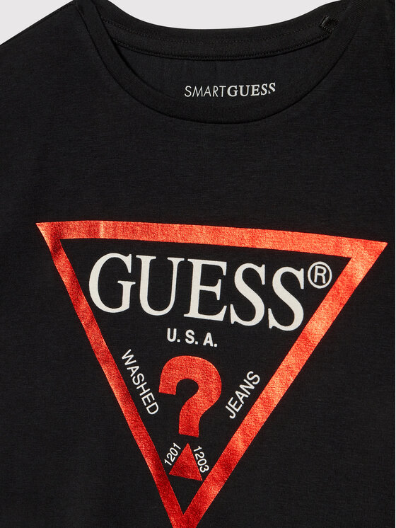 Guess Guess Marškinėliai J81I15 J1311 Juoda Regular Fit