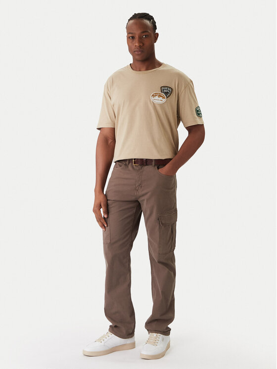 Guess Guess T-Shirt M6RI07 KBW41 Béžová Regular Fit