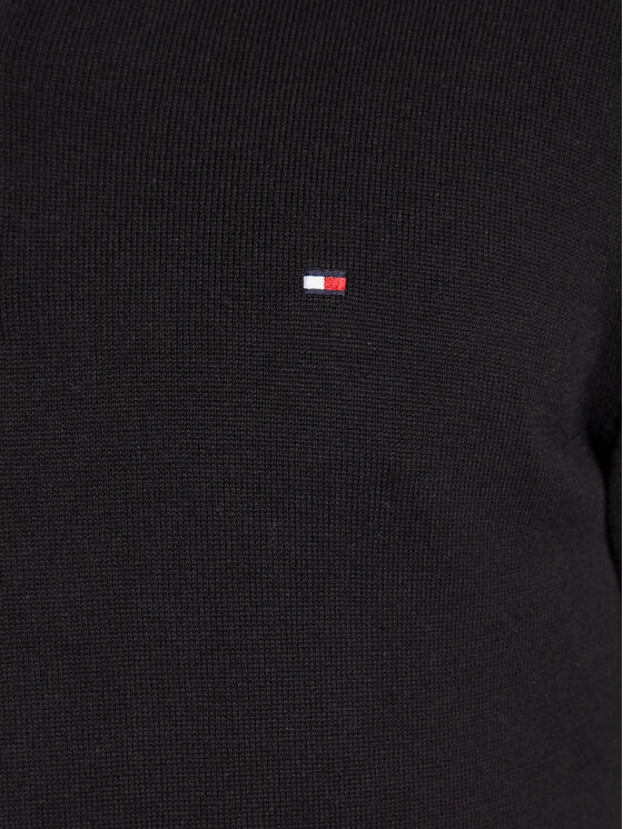 Tommy Hilfiger Tommy Hilfiger Sweter Pima MW0MW28049 Czarny Regular Fit