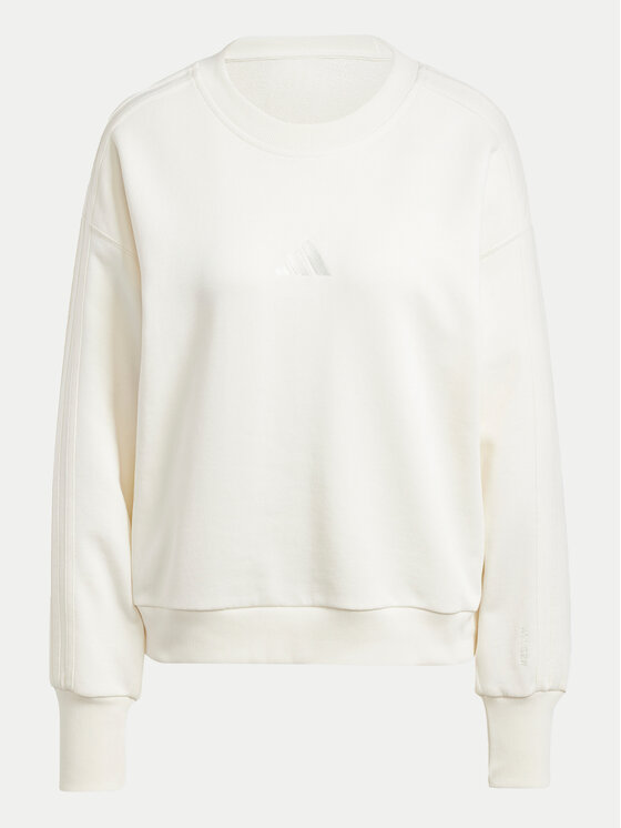 adidas adidas Світшот ALL SZN French Terry 3-Stripes IW1132 Білий Loose Fit