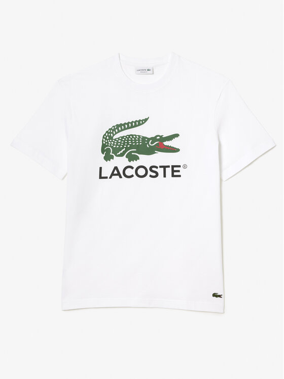 Lacoste Lacoste T-Shirt TH1285 Biały Regular Fit
