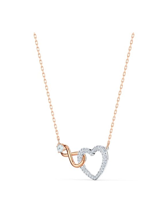 Swarovski Swarovski Naszyjnik Infinity Heart 5518865 Różowe złoto