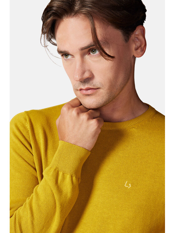 Lancerto Lancerto Sweter Tony SW073223000082 Żółty Regular Fit