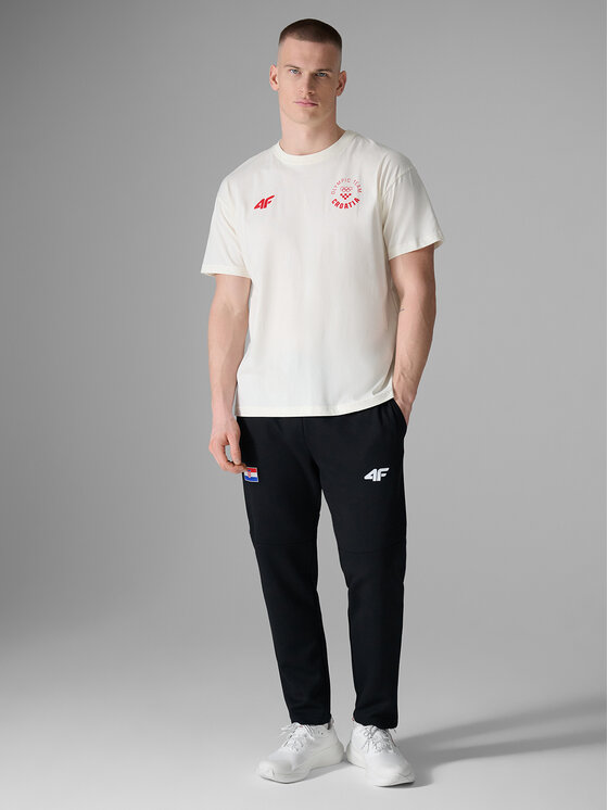 4F 4F T-Shirt MILANO CORTINA Biały Loose Fit
