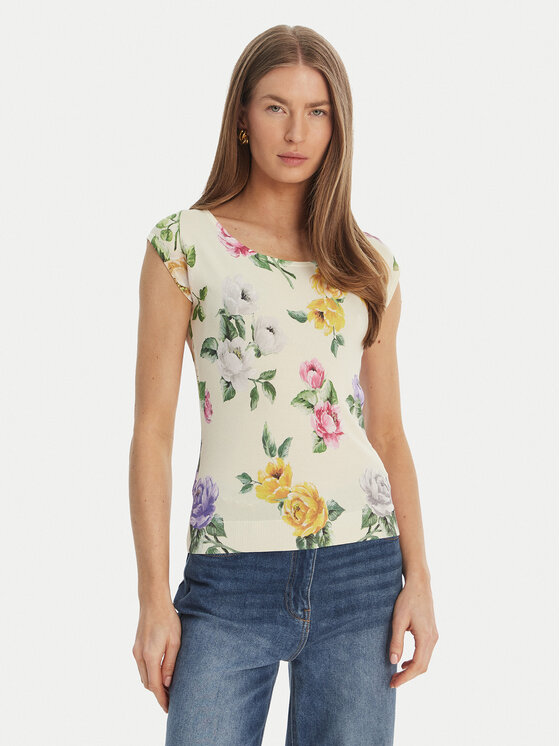 Luisa Spagnoli Luisa Spagnoli Блуза Contigia 100301 Бежов Slim Fit