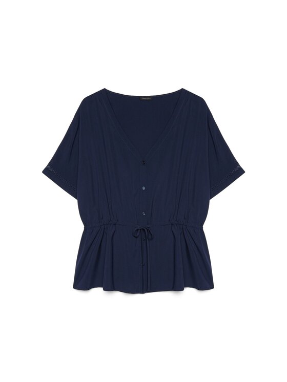 Fiorella Rubino Fiorella Rubino Blusa 5009L000172N034 Blu Baggy Fit