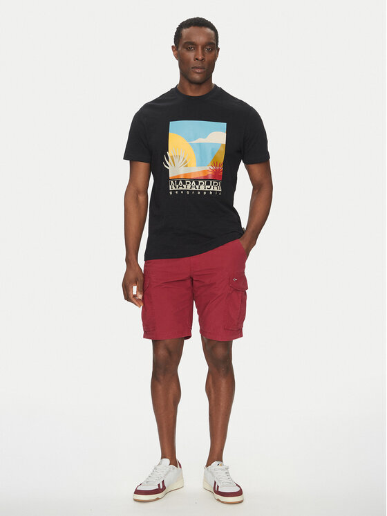Napapijri Napapijri T-shirt S-Arbia NP0A4IE3 Crna Regular Fit