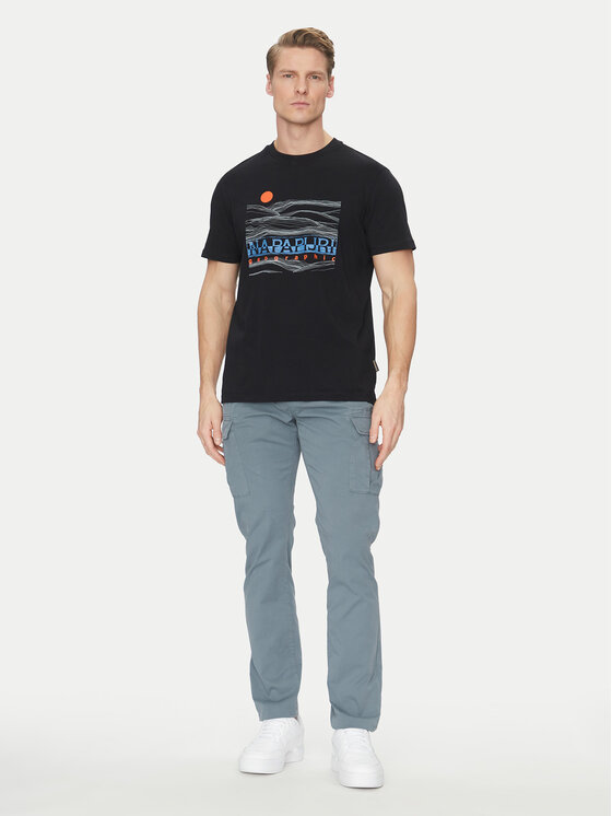Napapijri Napapijri Tricou S-Buti NP0A4INM Negru Regular Fit