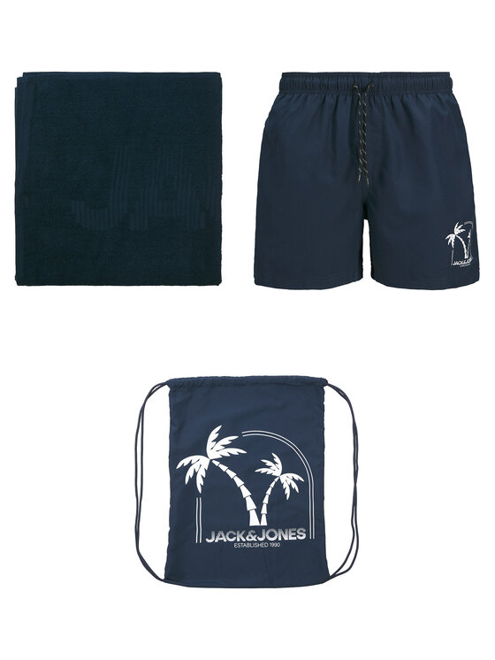 Jack & Jones Junior Jack & Jones Junior Szorty kąpielowe Maui 12283797 Granatowy Regular Fit