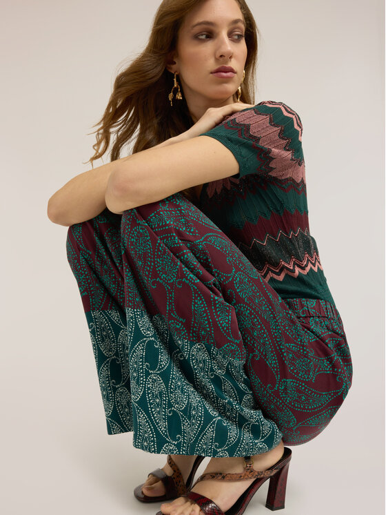 Motivi Motivi Pantaloni di tessuto P001W000843N001 Verde Over Fit