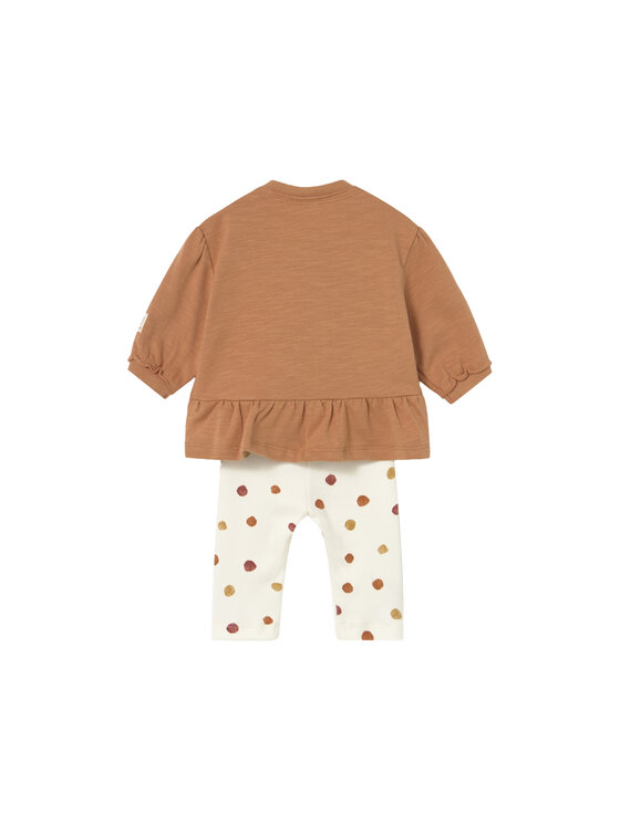 Mayoral Mayoral Set di 2 pantaloni della tuta e 2 felpe 2710 Beige Regular Fit