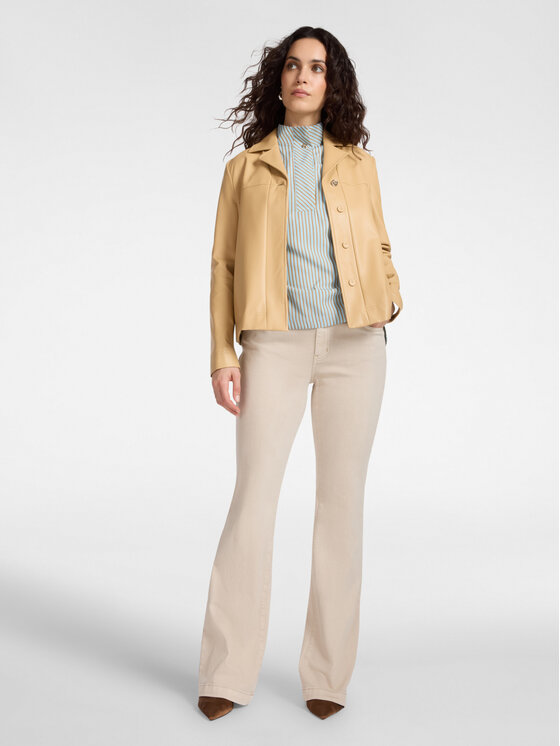 Elena Mirò Elena Mirò Spodnie materiałowe P701P000434N002 Kremowy Regular Fit