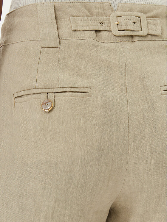 Marella Marella Kalhoty z materiálu Falco 2513131052200 Khaki Regular Fit
