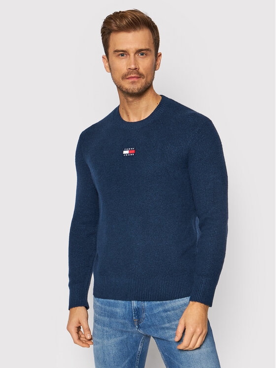 Tommy Jeans Tommy Jeans Džemperis Tjm Solid Badge DM0DM11341 Tumši zils Relaxed Fit