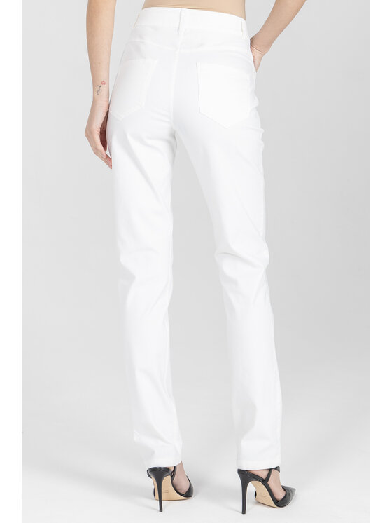 Deni Cler Milano Deni Cler Milano Spodnie materiałowe W-DC-5226-F2-F5-10-1 Biały Regular Fit
