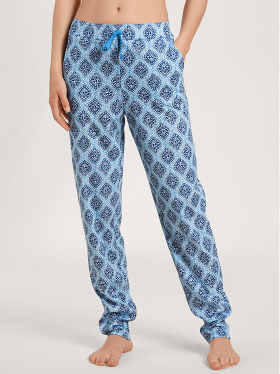 Calida Calida Dámské kalhoty 29059 Modrá Regular Fit