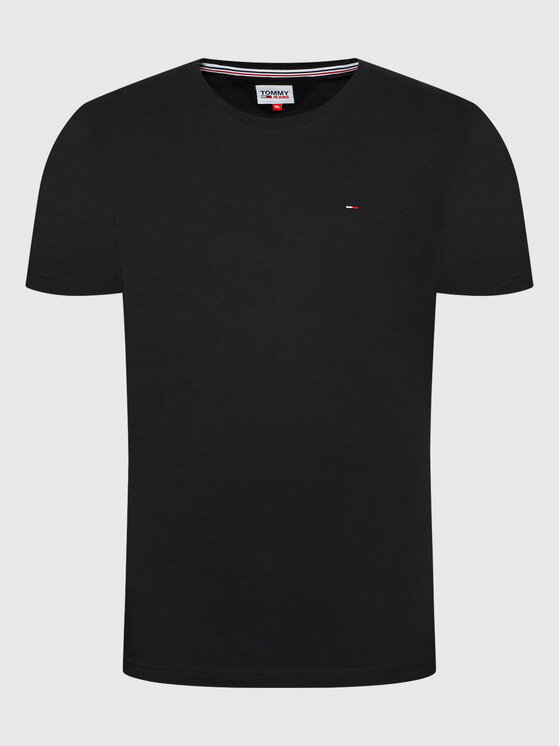 Tommy Jeans Tommy Jeans Tricou DM0DM04411 Negru Slim Fit