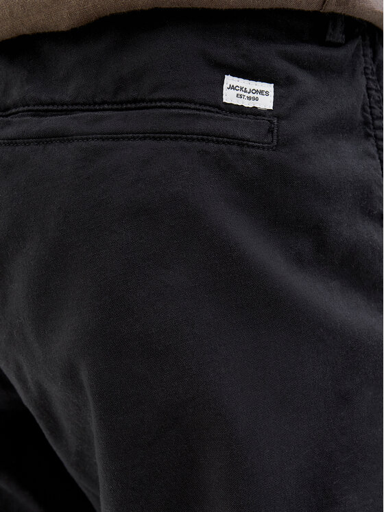 Jack & Jones Jack & Jones Bavlnené nohavice Kane 12274977 Čierna Relaxed Fit