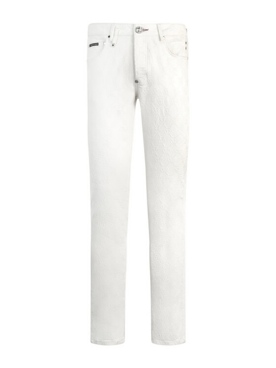 PHILIPP PLEIN PHILIPP PLEIN Jeansy 30595 Biały Straight Leg