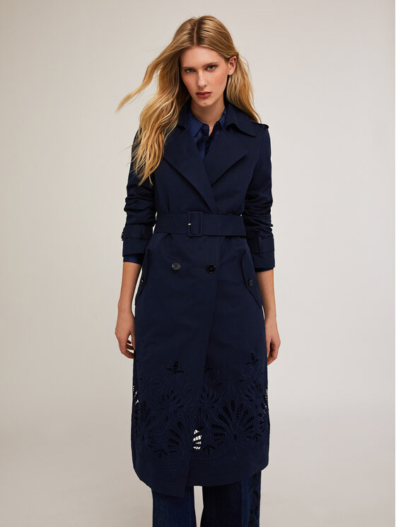 Motivi Motivi Cappotto 0060Q000568N034 Blu Regular Fit
