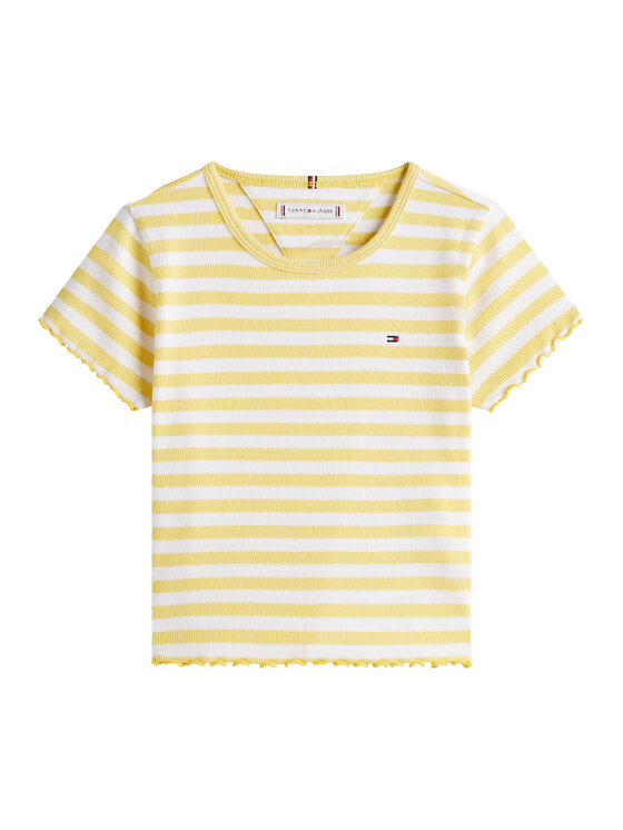 Tommy Hilfiger Tommy Hilfiger Tricou KG0KG08590 Galben deschis Slim Fit
