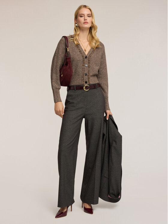 Motivi Motivi Cardigan M000W003667N013 Marrone Regular Fit