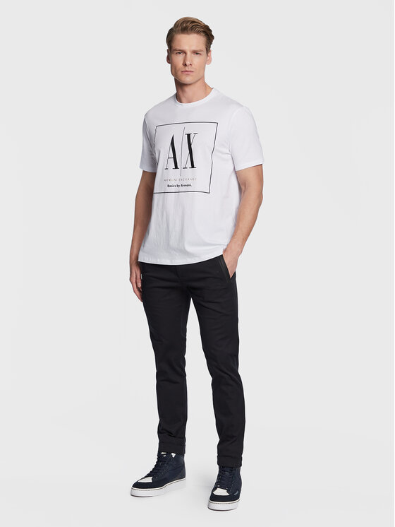 Armani Exchange Armani Exchange T-Shirt 3RZTAG ZJ8EZ 1100 Biały Regular Fit